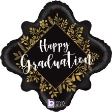 18 inch Gold Leaf Graduation Foil balloon