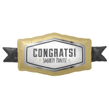 33 inch Congrats Smarty Pants Foil balloon