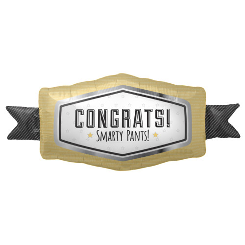 33 inch Congrats Smarty Pants Foil balloon