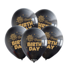 12 inch Happy Birthday Bow Balloons 25 pcs