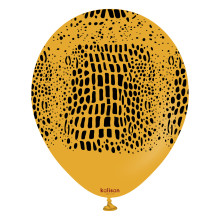 12 inch Safari Crocodile Mustard Kalisan Printed Latex Balloons (25)