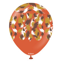 بالون سفاري سافانا مطبوع لون برتقالي مصدي(25 حبة)
