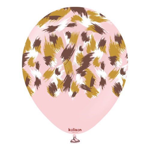 12 inch Safari Savanna Macaron Pink Kalisan Printed Latex Balloons (25)