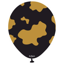 12 inch country cow - Black - Gold - 25 pcs