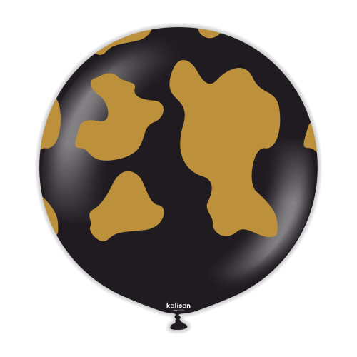 24 inch country cow - Black - Gold - 1 pcs