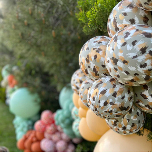 بالون سفاري سافانا مطبوع لون دستي روز(25 حبة) بالون سفاري سافانا مطبوع لون دستي روز(25 حبة)