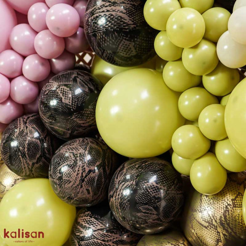 12 inch Safari Snake Gold Kalisan Printed Latex Balloons (25)