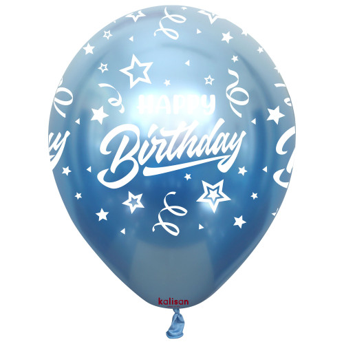 بالون مطبوع كروم عيد ميلاد كونفتي 12 إنش (25 حبة)