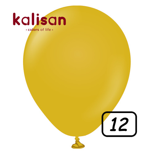 12 inch Retro Latex Balloons Mustard - 100 Pcs 12 inch Retro Latex Balloons Mustard - 100 Pcs