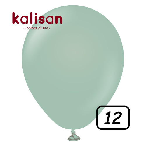 12 inch Retro Latex Balloons Winter green - 100 Pcs