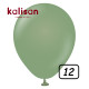 12 inch Retro Latex Balloons Eucalyptus - 100 Pcs