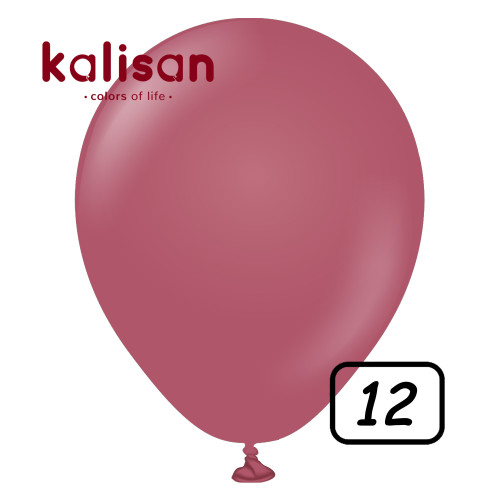 12 inch Retro Latex Balloons Wild Berry - 100 Pcs