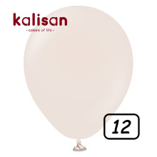 12 inch Retro Latex Balloons White Sand - 100 Pcs