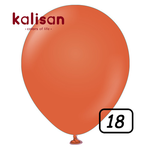 18 inch Retro Latex Balloons Rust Orange - 25 Pcs