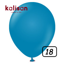 18 inch Retro Latex Balloons Deep Blue - 25 Pcs