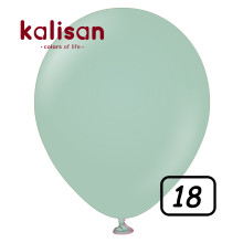 18 inch Retro Latex Balloons Winter green - 25 Pcs