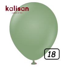 18 inch Retro Latex Balloons Eucalyptus - 25 Pcs