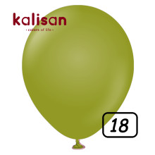 18 inch Retro Latex Balloons Olive - 25 Pcs