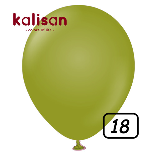 18 inch Retro Latex Balloons Olive - 25 Pcs 18 inch Retro Latex Balloons Olive - 25 Pcs