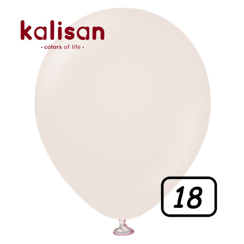 18 inch Retro Latex Balloons White Sand - 25 Pcs