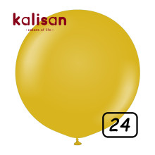 24 inch Retro Latex Balloons Mustard - 2 Pcs