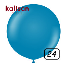 24 inch Retro Latex Balloons Deep Blue - 2 Pcs