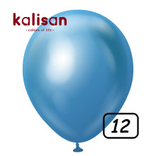 12 inch balloon chrome Blue 50 pcs