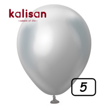 5 inch balloon chrome Silver 100 pcs