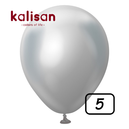 5 inch balloon chrome Silver 100 pcs