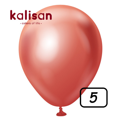 5 inch balloon chrome Red 100 pcs