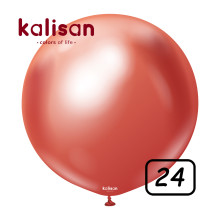 24 inch balloon chrome Red 2 pcs