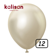 12 inch balloon chrome White Gold 50 pcs