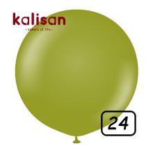 24 inch Retro Latex Balloons Olive - 2 Pcs