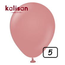 5 inch Retro Latex Balloons Rosewood - 100 Pcs