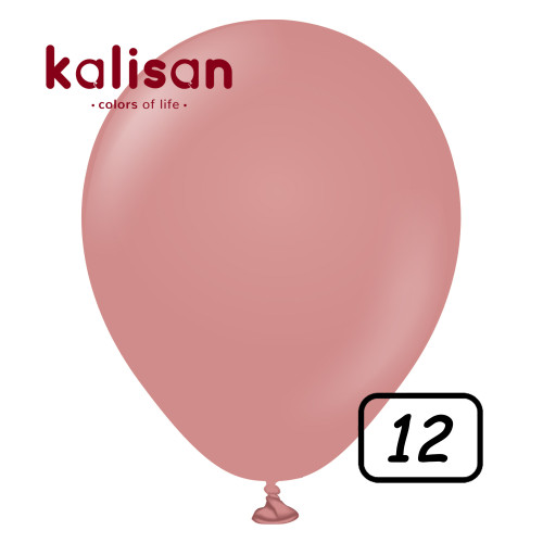 12 inch Retro Latex Balloons Rosewood - 100 Pcs