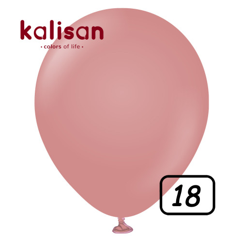 18 inch Retro Latex Balloons Rosewood - 25 Pcs