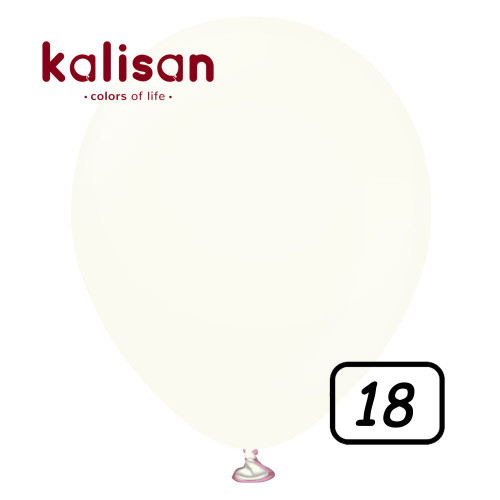 18 inch Retro Latex Balloons White - 25 Pcs