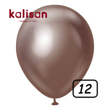 12 inch balloon chrome Chocolate 50 pcs