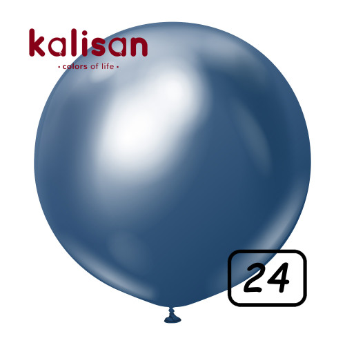24 inch balloon chrome Navy 2 pcs
