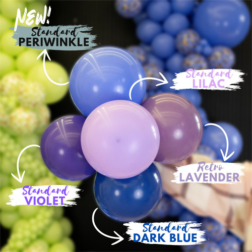12 inch balloon Standard Periwinkle - 100 pcs