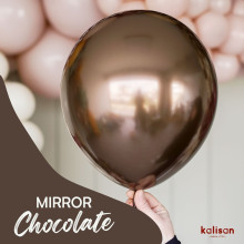 18 inch balloon chrome Chocolate 25 pcs