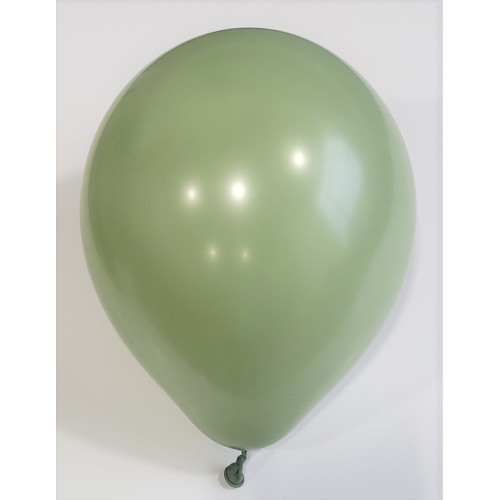 12 inch Retro Latex Balloons Eucalyptus - 100 Pcs