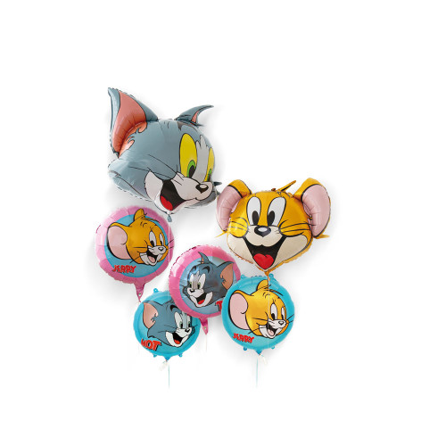 باقة بالون توم اند جيري 6 قطع