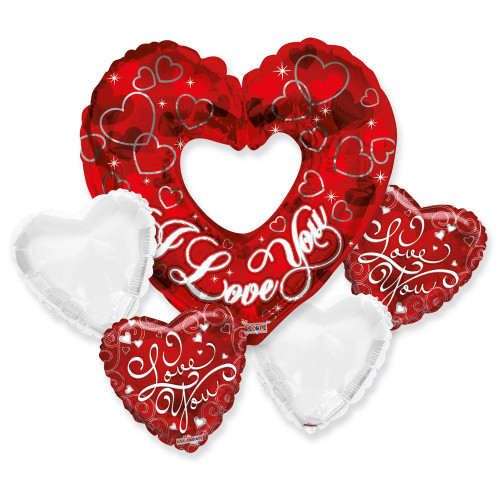 باقة بالون حب سوايرل باقة بالون حب سوايرل