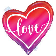 بالون حب قلب احمر وفوشي 35 إنش