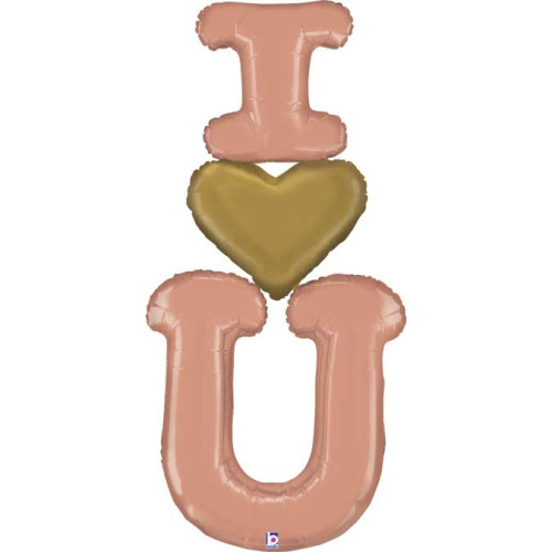 60 inch Special Delivery Rose Gold I Heart You Foil balloon 60 inch Special Delivery Rose Gold I Heart You Foil balloon