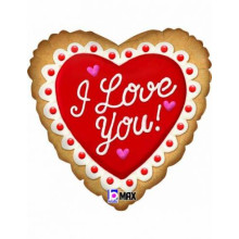 18 inch H18 I Love You Cookie Foil balloon