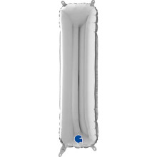 26 inch Letter I silver Foil Balloons