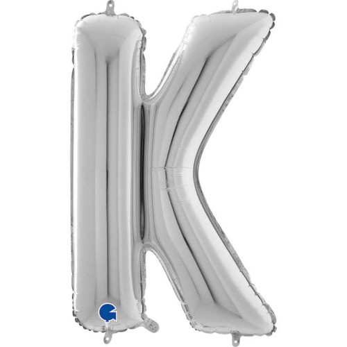 26 inch Letter K silver Foil Balloons