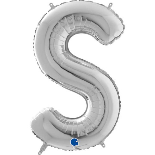 26 inch Letter S silver Foil Balloons